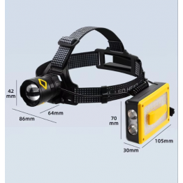 F.B.I Pro F-3003 Alüminyum PM10-TG LED Type-C Powerbank ve Solar Şarjlı Kamp Kafa Feneri