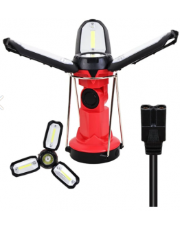 Polizei P-8801 ŞARJLI KATLANABİLİR 3XCOB LED+ 3W LED ÇOK FONKSİYONLU KAMP FENERİ