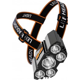 POLİZEİ P-T21 5 LED'li USB şarjlı kafa lambası