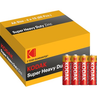 Kodak AA Pil Super Heavy Duty Çinko Karbon Kalem Pil 60 adet