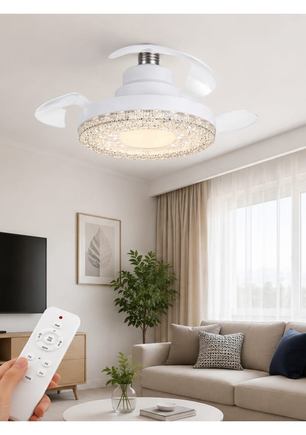 Hiva HV-501 Gizli Pervaneli LED Ampul-Tavan Vantilatörü