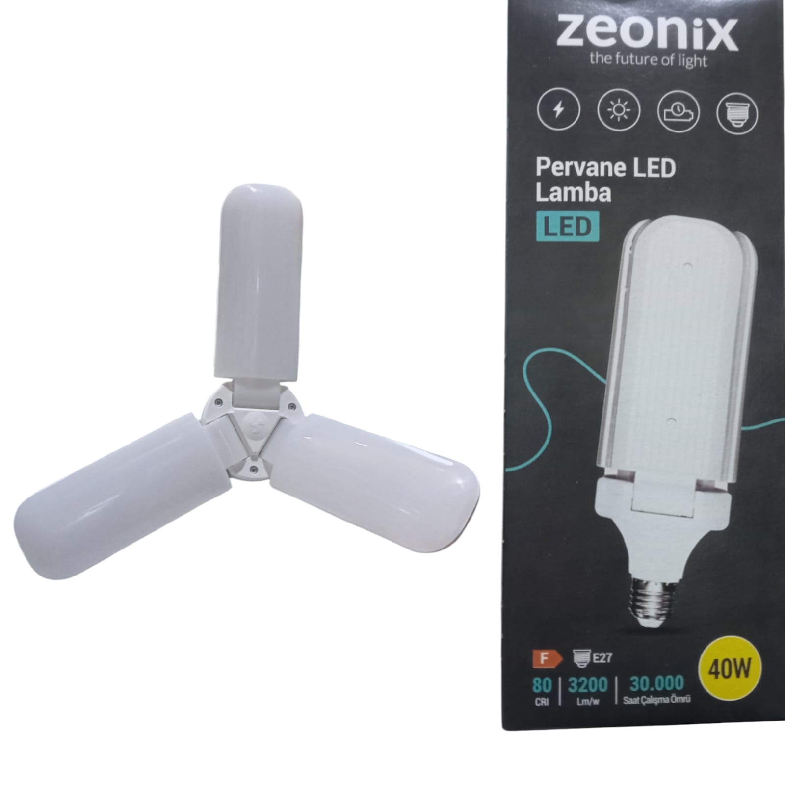 Zeonix 40W 3 Kanatlı Pervane Ampul